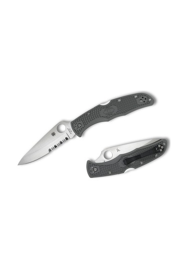 Spyderco Endura 4 Foliage Green Lightweight Cobinationedge Kamp Çakı Siyah