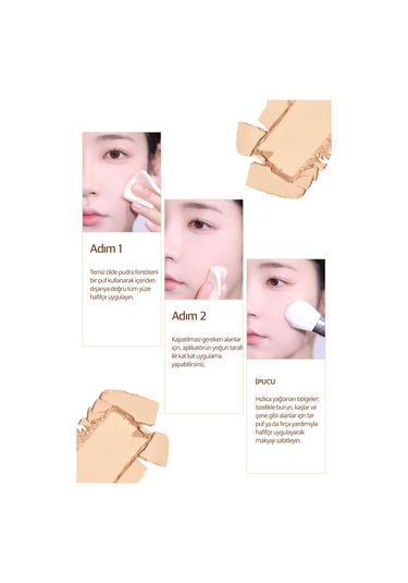 Hafif Yapılı, Pürüzsüz Mat Bitişli Pudra Fondöten Clıo Kill Cover Powder Foundation 21n Linen 21