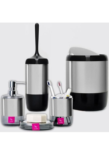 Primanova Lima Xl 5 Parça Banyo Seti Siyah