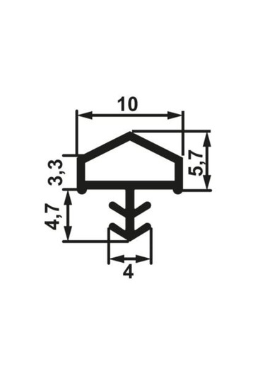 Hafele F03 Ortadan Basan Çatı Tipi Kapı Fitili 10mm, Kahve Renk 9