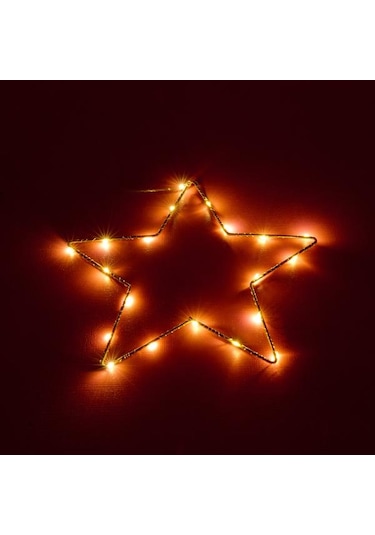 Kpm Star Dekoratif Aydınlatma - Sarı - 29,5 Cm Sarı