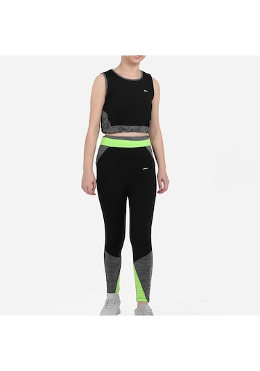 Slazenger DESI IN Kız Çocuk Tayt Takım Siyah