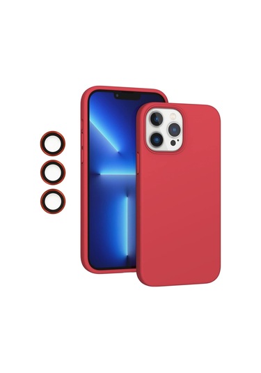 İphone 15 Pro Max Kılıf Kamera Lensli Lansman Silikon Kapak