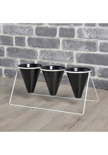 Fullreyon Vıpclass 3 Saksılı Metal Çiçek Standı - Saksılar Dahil - Vbs Diğer