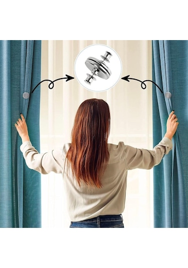 Buffer Perde Ve Kumaş Tutturma Mıknatısı 2 Adet Pratik Ev Gereç