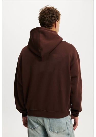 Kahverengi Kapüşonlu Kanguru Cep Erkek Sweatshirt E7169 Kahverengi