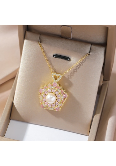 Bayan Kolye: Moda Estetiği Titanyum Çelik Kolye No.360 Çok REnkli