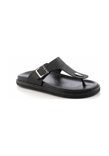 Siyah Leather Erkek Terlik E04801500003 Siyah