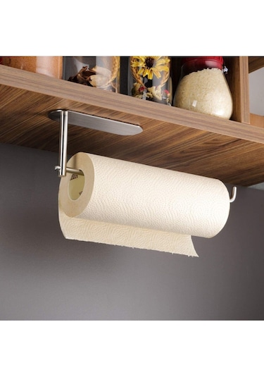 Zift Unique Paslanmaz Çelik Yapışkanlı Kağıt Havlu Askılığı Kağıt Havluluk Çelik