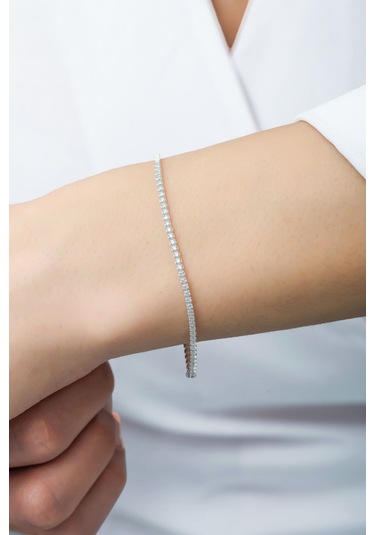 Azuris Silver Azuris Silver 925k Gümüş 1,5 Mm Su Yolu Bileklik Gümüş