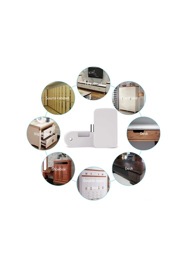 Lemestar Akıllı Bluetooth Çekmece Kilidi - Yapışkanlı, Şifresiz, Uzaktan Kontrollü