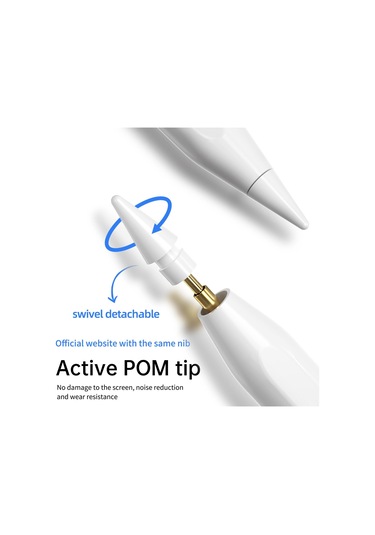 Springsun İpad Uyumlu İçin Manyetik Şarj + Type-c Desteği 2. Nesil 5d Eğim Basıncı Algılama Kapasitif Dokunmatik Kalem