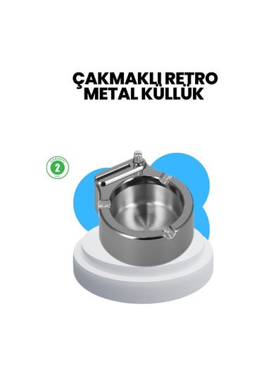 Metal Küllük Çakmaklı Masa Üstü Şık Tasarım