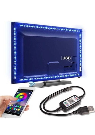 3 Metre Tv Arkası Led Bluetoothlu Sese Duyarlı Led Işık Tv-pc-oto