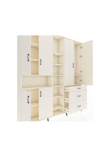 Arges Dolap 13 Raflı 3 Çekmeceli 6 Kapaklı 220x30x243 Aytaşı-aytaşı/aytaşı Aytası/aytası