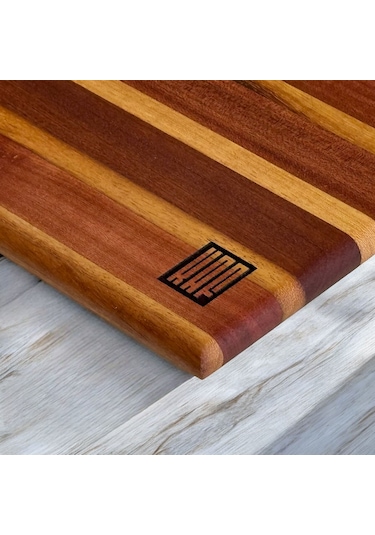 Kaf Ahşap Sapelli Edge Grain Kesme Tahtası Medium
