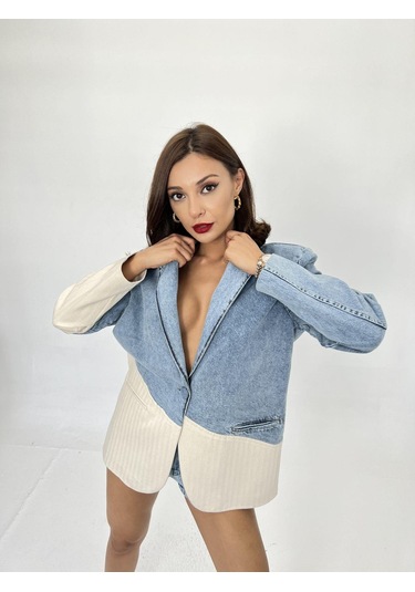 The İstanbul 6920 Kot Ceket-mavi Mavi