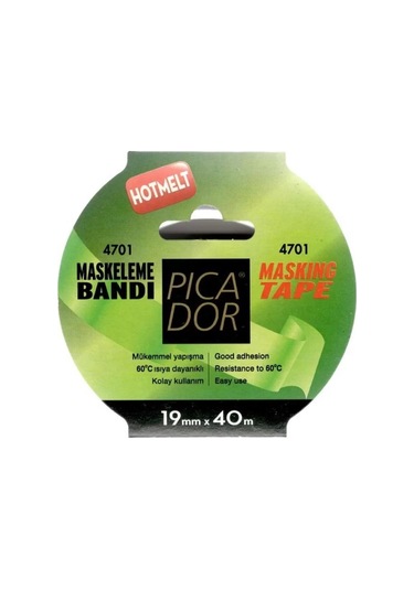 Picador Maskeleme Bandı 19mmx40m Askısız Kp004