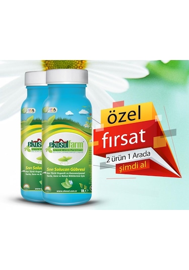 Ekosol Farm Sıvı Solucan Gübresi 2 x 1 L