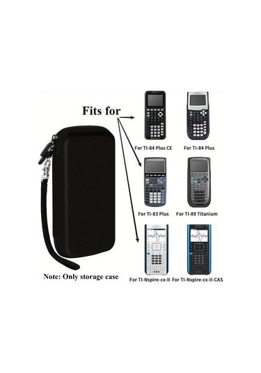 Honeybeeshop Texas Instruments Tı 84 Plus Ce Tı 83 Plus Ve Casio Fx 9750gıı İcin Siyah Eva Grafik Hesap Makinesi Kilifi Kalem Kablolar Depolama