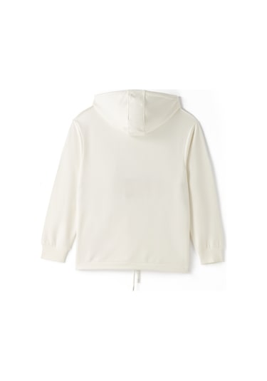Gsstore X Midground Erkek Fermuarlı Kapüşonlu Sweatshirt E251205 Ekru