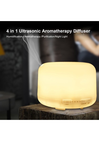 Suofeng 500ml Uyumlu Led Işık Ve Uzaktan Kumanda İle Ultrasonik Nemlendirici Aromaterapi Dağıtıcı Avrupa Standartı