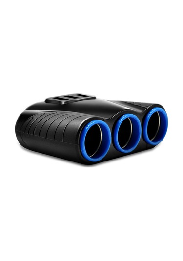 Teltree Araç Çakmak Soketi Çevirici: 3 Çakmak + 3 Usb Port, 12-24v, 3.1a, Akıllı Telefon, Tablet, Gps İçin Usb Şarj Aleti
