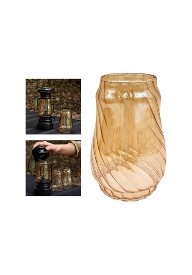 Dolıty Atmosfer Abajur Baca Şapkası Rüzgar Geçirmez Sağlam Kehribar Çok Renkli