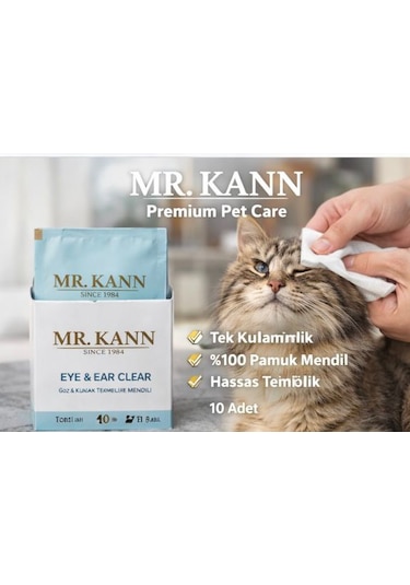 Kedi & Köpek Göz & Kulak Hijyen Bakım Seti Mr.kann