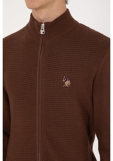 U.s. Polo Assn. Erkek Kahverengi Hırka Triko 50288871-vr029 Kahverengi