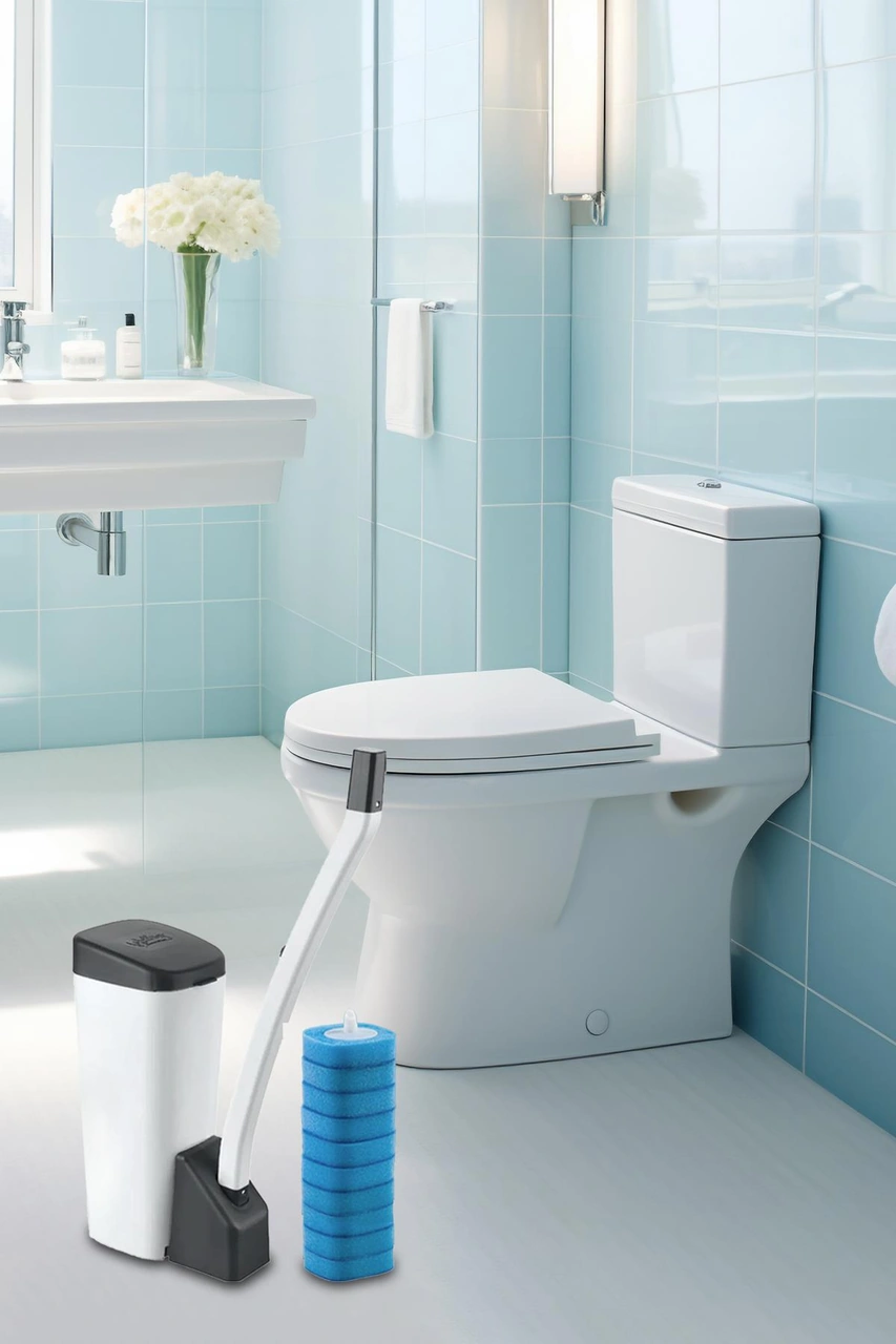 Kullan At Süngerli Tuvalet Temizleme Fırçası Yedek Başlığı 10 Adet Pratik Hijyenik Tuvalet Temizlik Süngeri Diğer