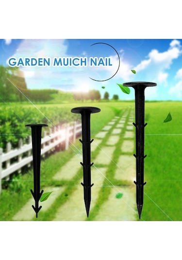 Novahub 50 Adet Siyah Bahçe Plastik Çivi, 12 Cm, Çim Örtüsü Ve Güneşlik Sabitleme İçin Çok Amaçlı Zemin Çivileri