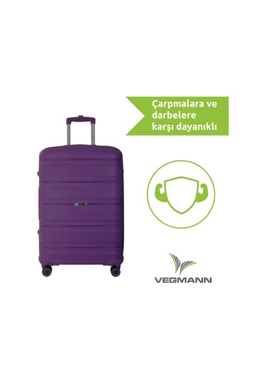 Vegmann Polipropilen Pp Atlas Violet Orta Boy Valiz Violet Mor