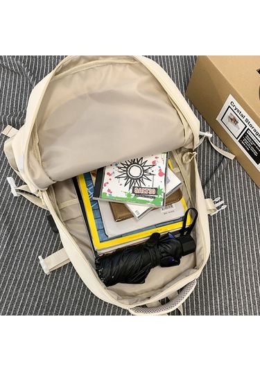 Student Backpack Lightweight Travel Bag Large Capacity Commuter Bag For Men And Women Black