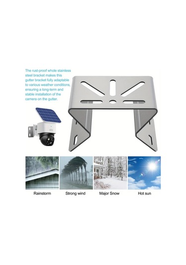 Honeybeeshop Ptz Güvenlik Kameraları İçin Paslanmaz Çelik Duvar Köşe Braketi 270 Açı Beyaz 1 Takım