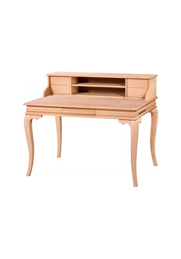 Masifart Acta 110 Luk Raflı Rustik Çalışma Masası Cilasız Ham Ahşap