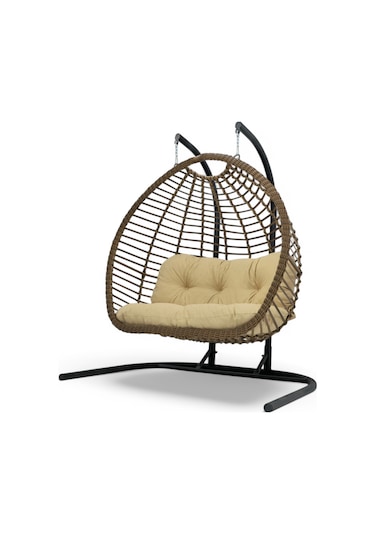 Wellagarden Mily İkili Salıncak, Koyu Kahve Açık Kahve Wellagarden Mily İkili Salıncak, Koyu Kahve Açık Kahve