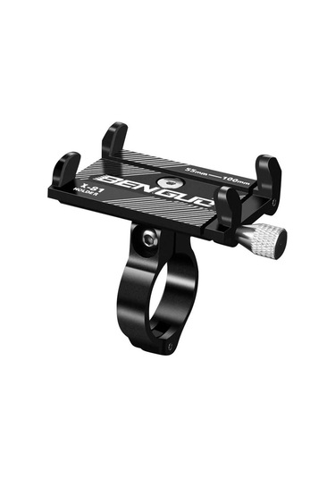 Valkyrie X-81s Metal Motorsiklet Bisiklet Cep Telefonu Tutucu - Alüminyum Alaşım Darbeye Dayanıklı Paslanmaz - 360 Derece Evrensel Siyah