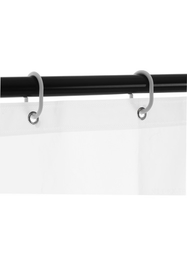 Kangvka 180x180cm Beyaz Peva Duş Perdesi - Su Geçirmez, Moğoya Dayanıklı Banyo Ekranı + 12 Adet C Tipi Askı Diğer