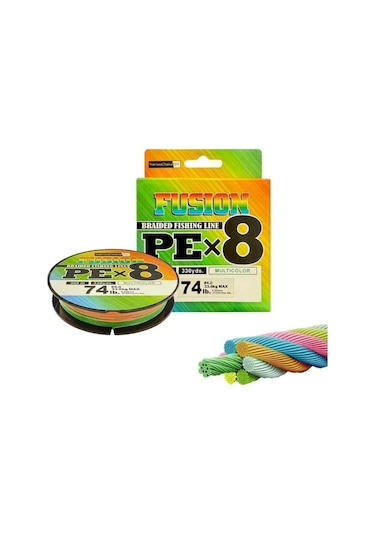 Naniwaosakashi Fusion 8x 300 Mt Multicolor 0.242mm / 25.6 Kg İp Misina