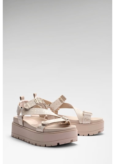 Guess Fetta Logo Kadın Sandalet Fljfttfal03 Krem