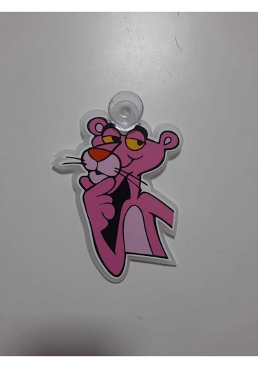 Pembe Panter Pleksi Cam Süsü Vantuzlu