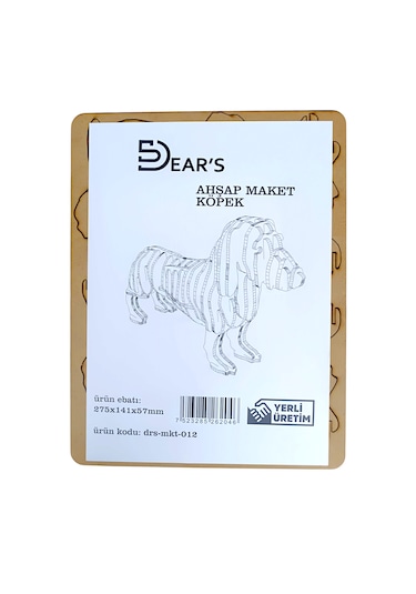 Ahşap Maket Köpek 275 X 141 X 57mm