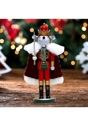 Pazly Yılbaşı Süslemesi Suntek Sanatları Fındıkkıran Figür El 13x9x36cm Wn