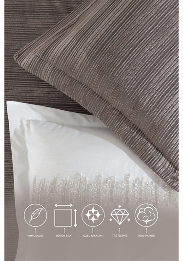 Elart Luxury Çeyiz Paketi Kahve 11 Parça Kahve Kahverengi