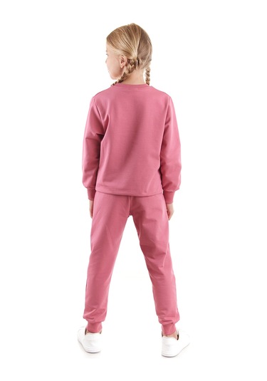 Ahengim Kız Çocuk Back To School Pamuklu Trend Eşofman Takımı Ak2529 Gül Kurusu