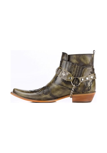 Footcourt Oliv Erkek Kovboy Bot (Western) Yeşil