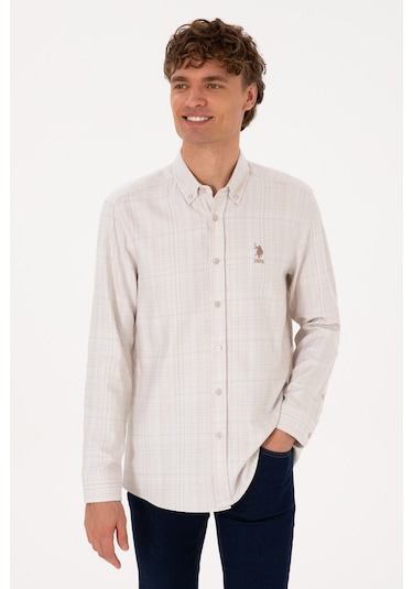 U.s. Polo Assn. Erkek Gömlek Desenli 50316640-vr256 İnci