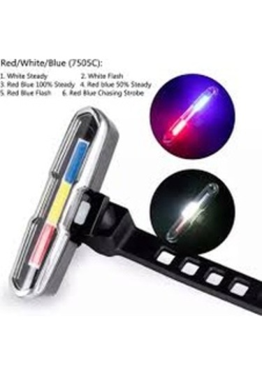 Xbyc 6017-3 Üç Renk Polis Çakar Açık Mavi - Beyaz - Kırmızı