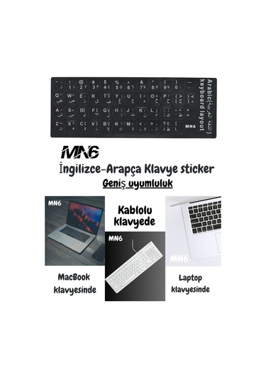 Mn6 Map01 Arapça Klavye Etiketi/silinmez-30 Adet/notebook-pc Uyumlu/arapça Klavye Sticker
